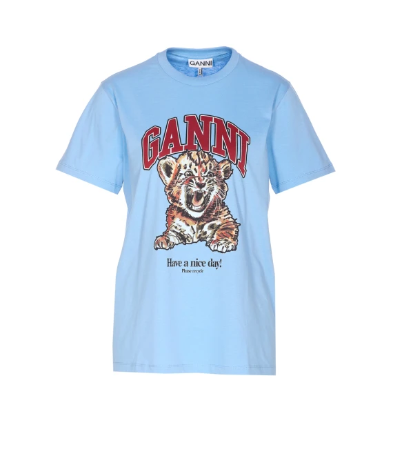 GANNI T-shirt e Polo Blue