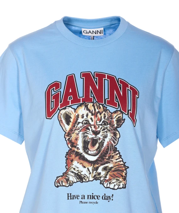 GANNI T-shirt e Polo Blue
