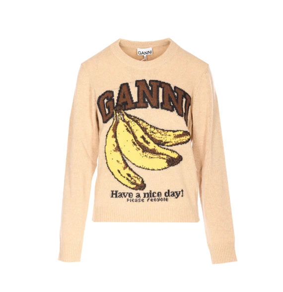 GANNI Maglie Beige