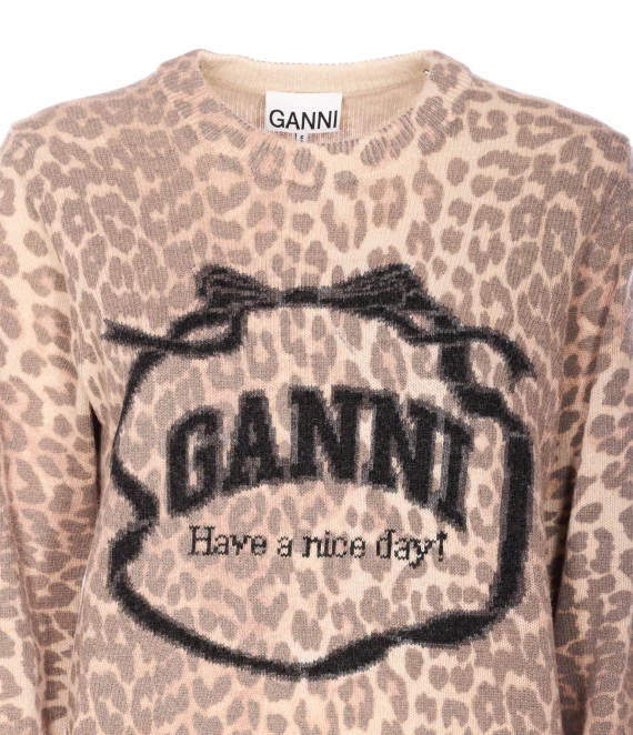 GANNI Maglie Marrone