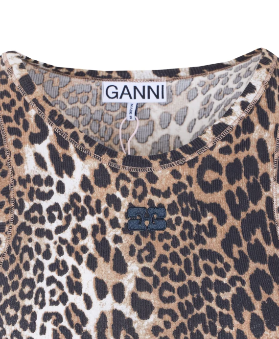 GANNI Top Marrone
