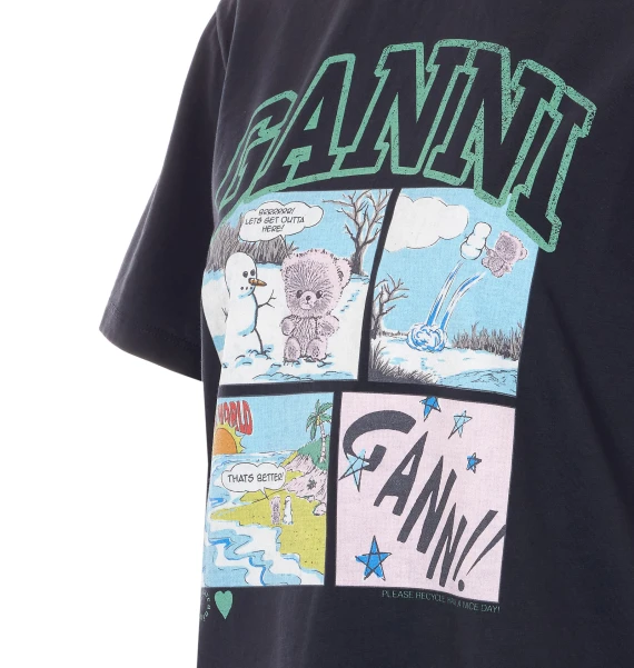 GANNI T-shirt e Polo Nero