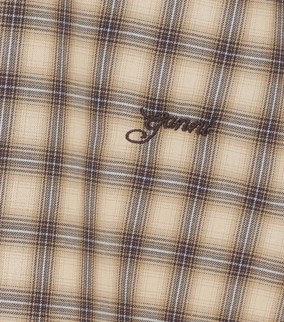 Camicia beige a quadretti GANNI