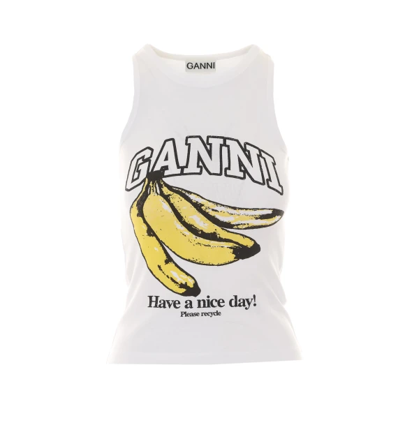 Compact Rib Tank Top GANNI