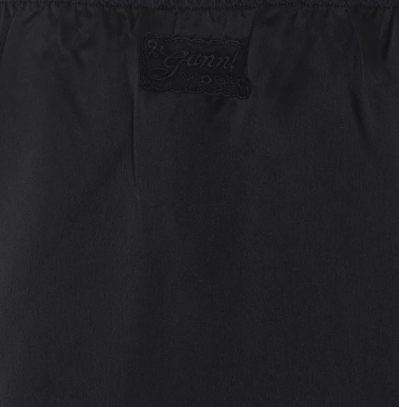 Fluid Satin Midi Skirt GANNI