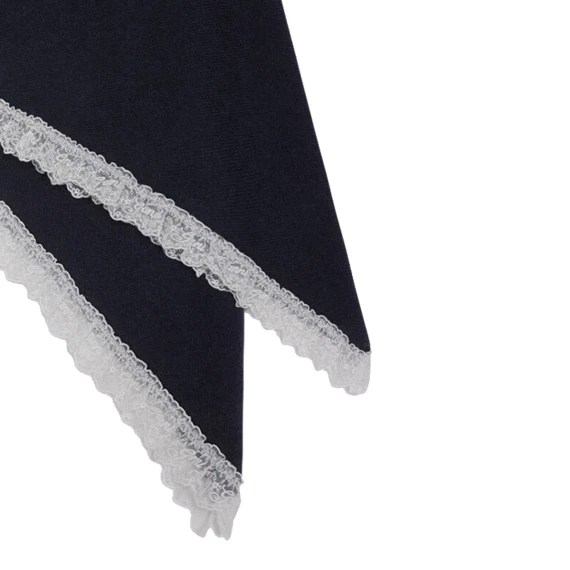 Navy wool triangular scarf GANNI
