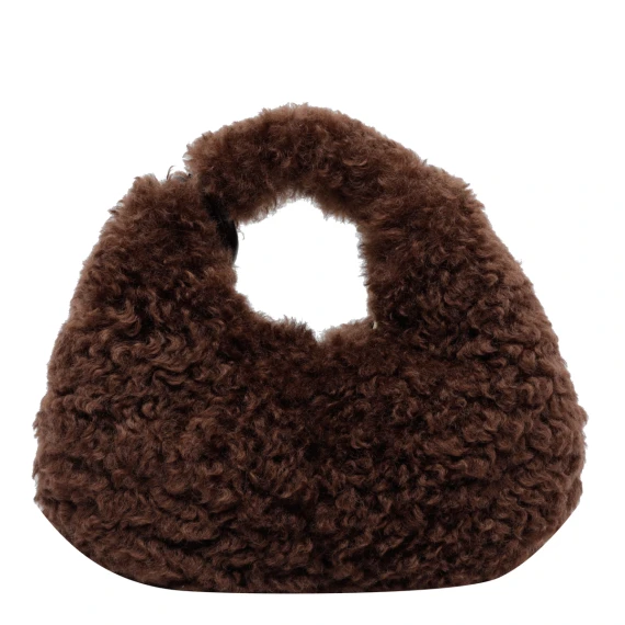 Mini faux fur hobo bag GANNI