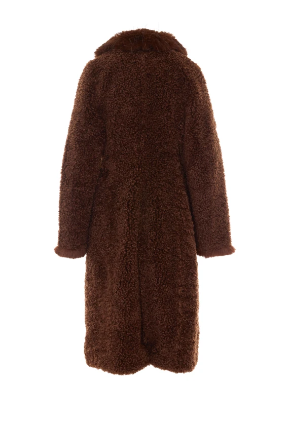 Cappotto teddy marrone cioccolato GANNI