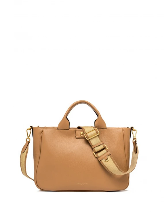 Armonia nude shoulder bag with double handle