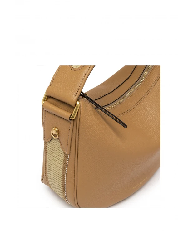 Armonia nude leather shoulder bag