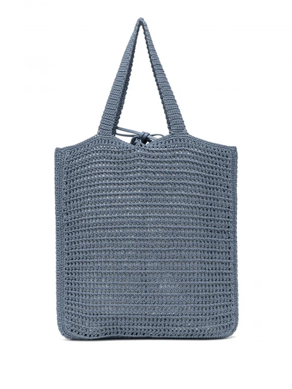 Vittoria bluette shopping bag in crochet fabric
