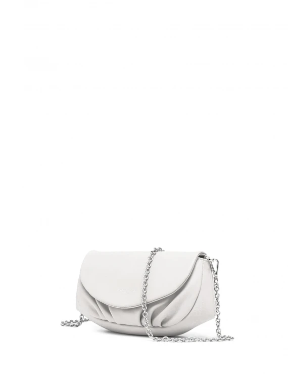 White Adele shoulder bag with metal chain
