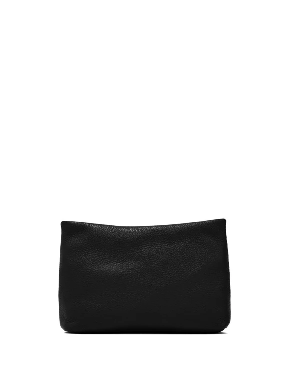 Leather Brenda clutch bag, with detachable chain strap in resin