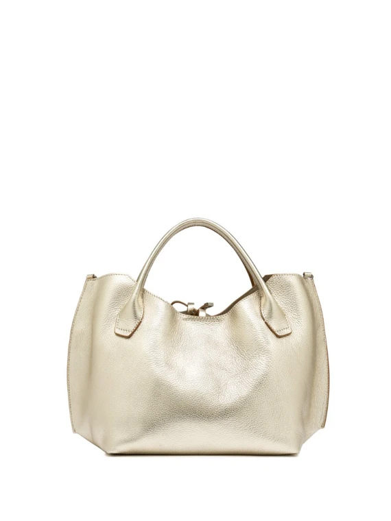 Borsa doppio manico Fiamma  in pelle martellata mat