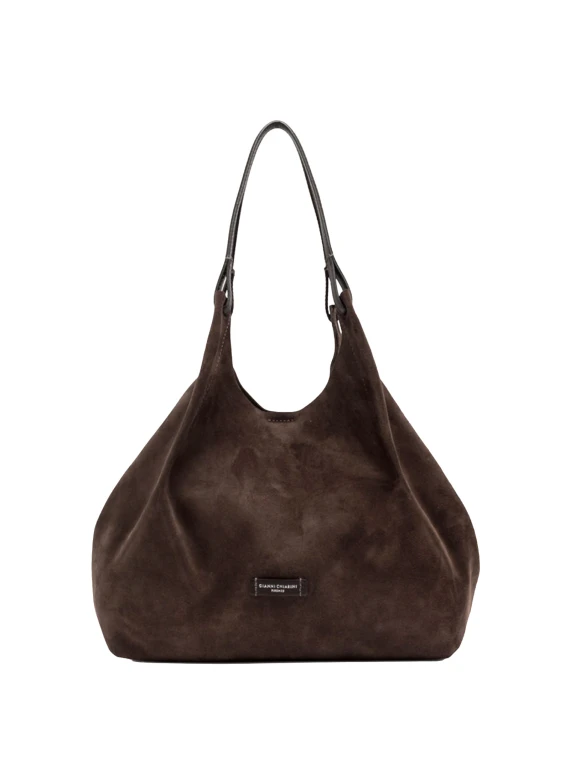 Dua Moka Suede Shoulder Bag Gianni Chiarini