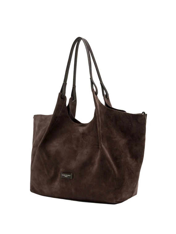 Dua Moka Suede Shoulder Bag Gianni Chiarini