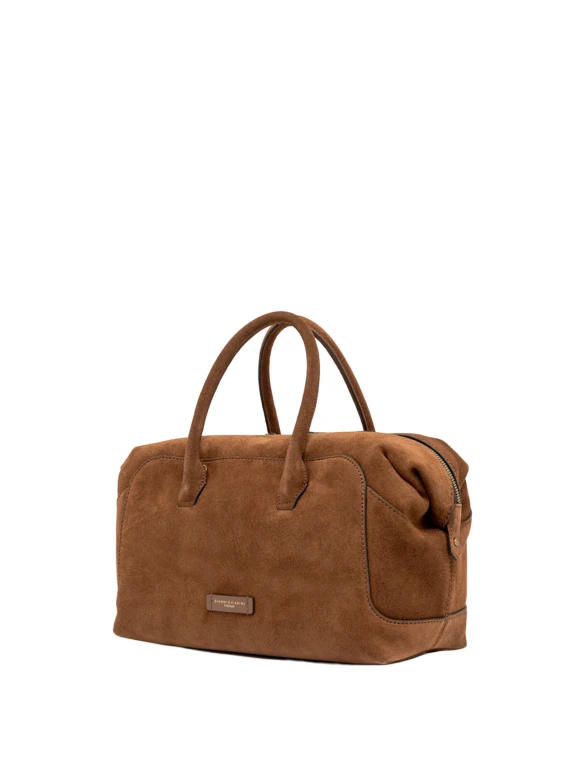 Gemma Suede Handbag – Cognac Gianni Chiarini