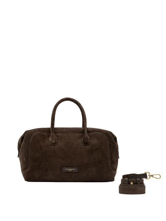 Borsa a Mano Gemma in Suede - Moka Gianni Chiarini
