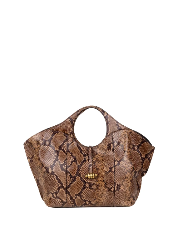 Borsa Tote Infinity con Effetto Pitone