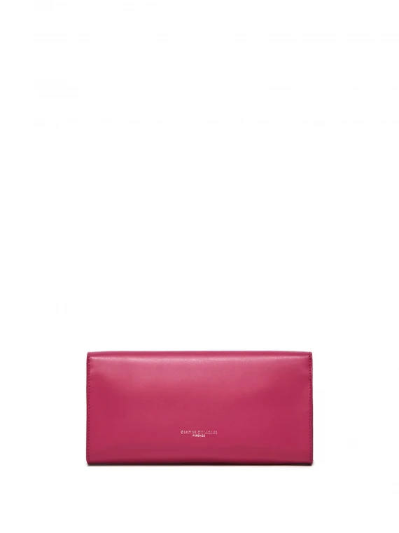 Lily leather clutch with flap