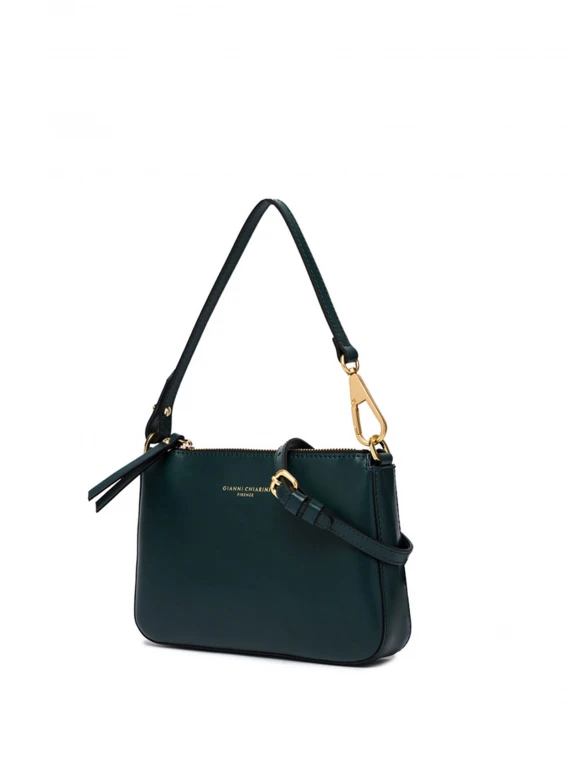 Brooke mini bag in green leather