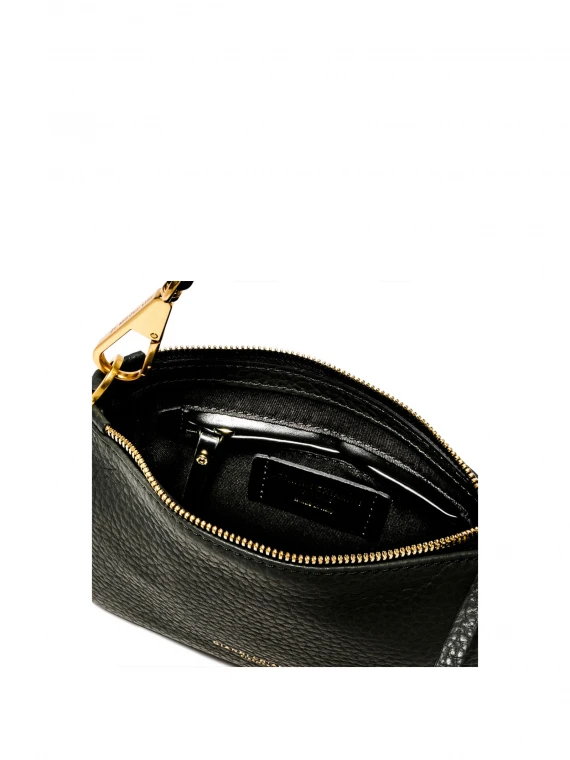 Brooke mini bag in black bubble leather