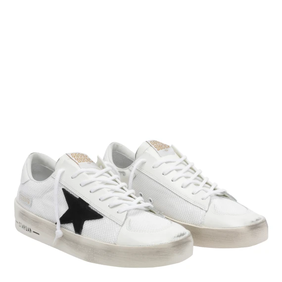 Stardan Net Upper Shiny Leather Toe and Heel Suede Star