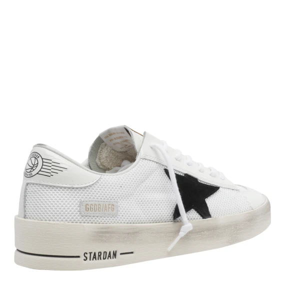 Stardan Net Upper Shiny Leather Toe and Heel Suede Star