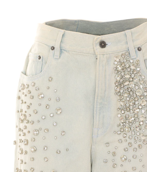 Cabochon Crystals Jeans