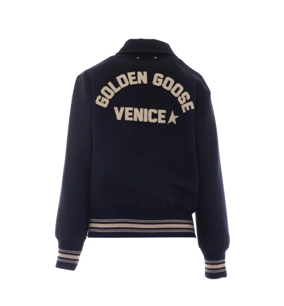 Giacca bomber blu scuro Golden Goose
