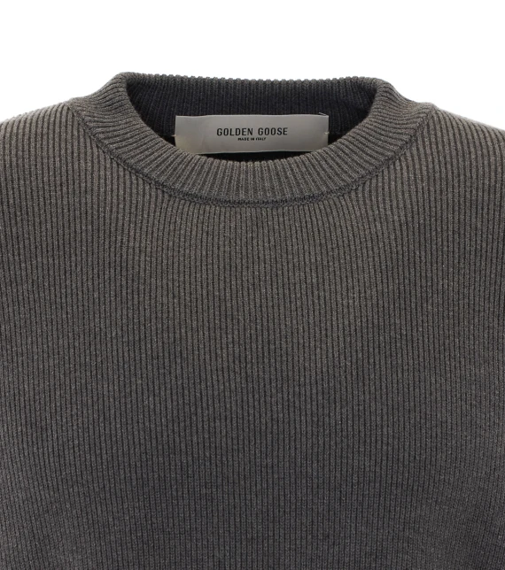 Maglione grigio girocollo Golden Goose