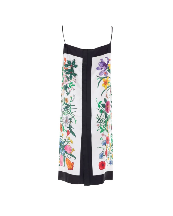 Multicolor floral silk dress Gucci