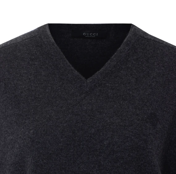Maglione in cashmere grigio Gucci