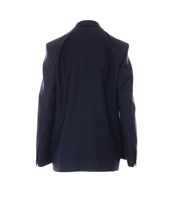Blue oversized double-breasted blazer Gucci