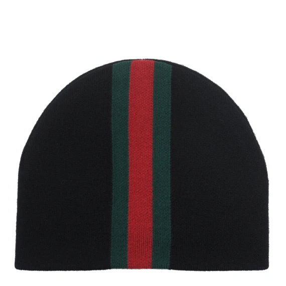 Black Web Logo Hat Gucci