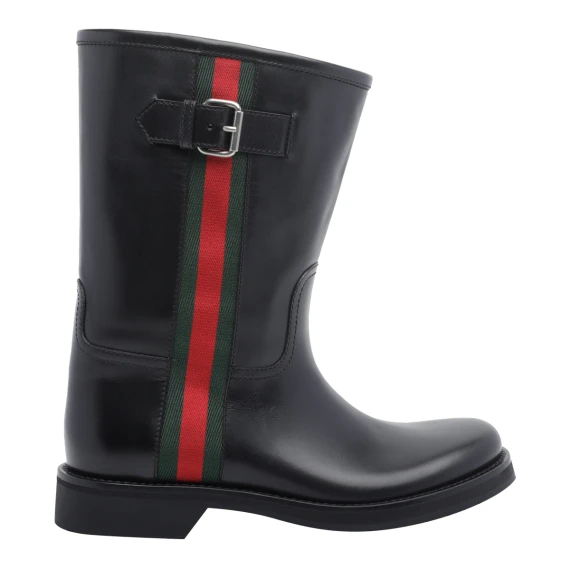 Stivaletti Web Leather neri