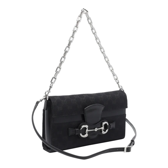 Black Horsebit Ristretto bag Gucci