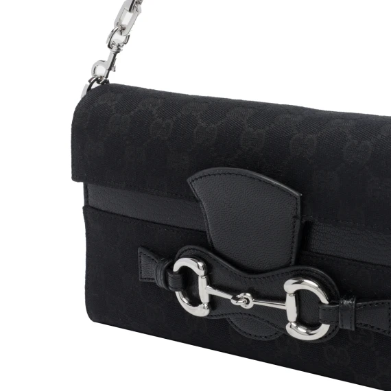 Black Horsebit Ristretto bag Gucci