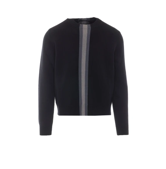 Maglione girocollo in lana nera
