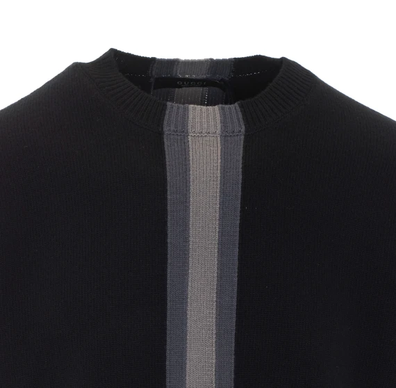 Black wool crewneck sweater Gucci
