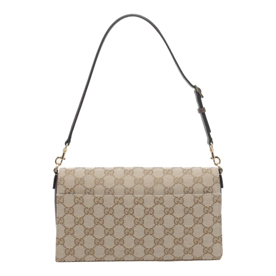 Beige flap shoulder bag Gucci