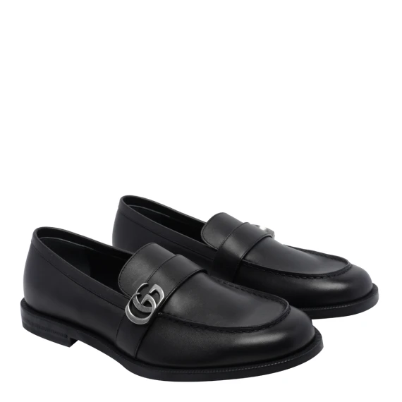 Mocassini neri in pelle Gucci