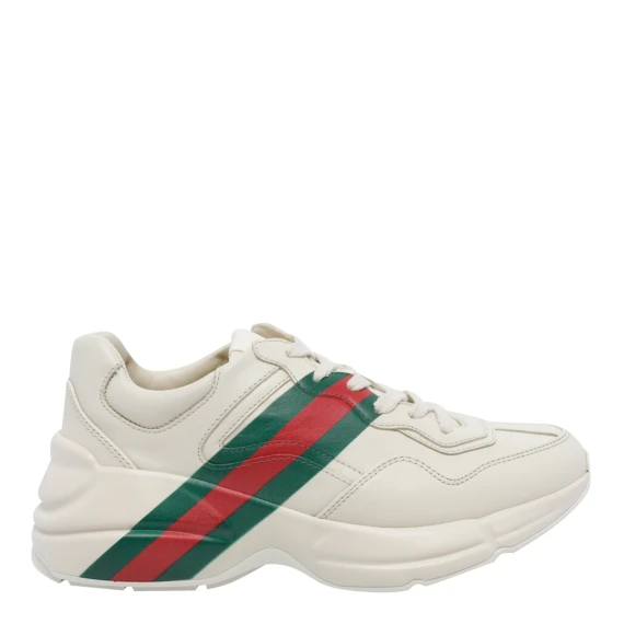 Rhyton ivory calf leather sneakers Gucci