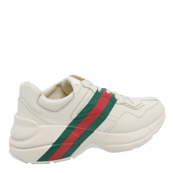 Rhyton ivory calf leather sneakers Gucci