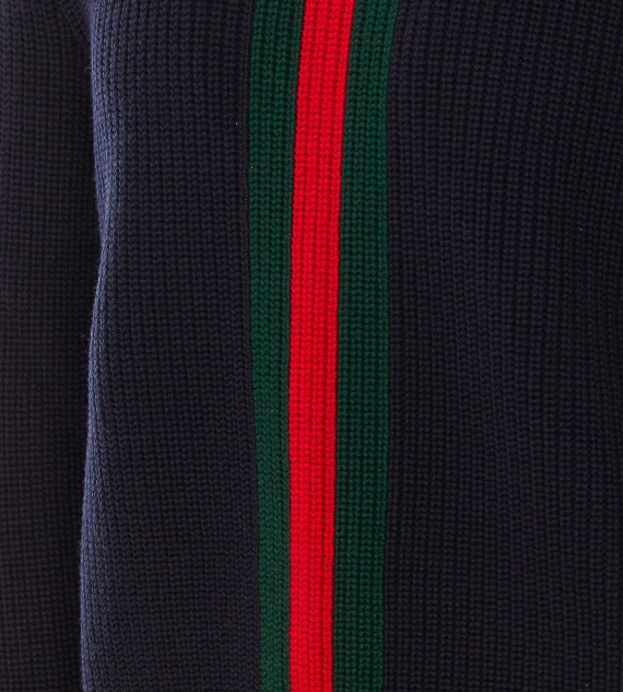 Dark blue wool crewneck sweater Gucci
