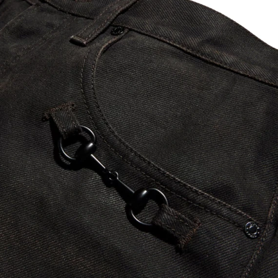Brown Horsebit Lgoo Jeans Gucci