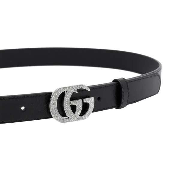 Black calf leather belt Gucci
