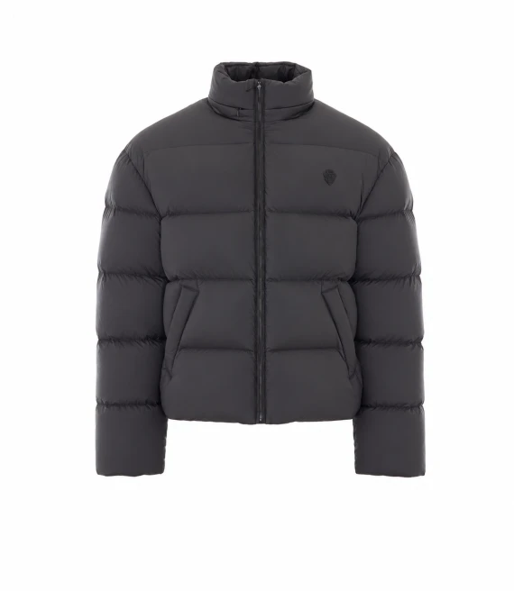 Black Blouson with Zip Closure Coat Gucci