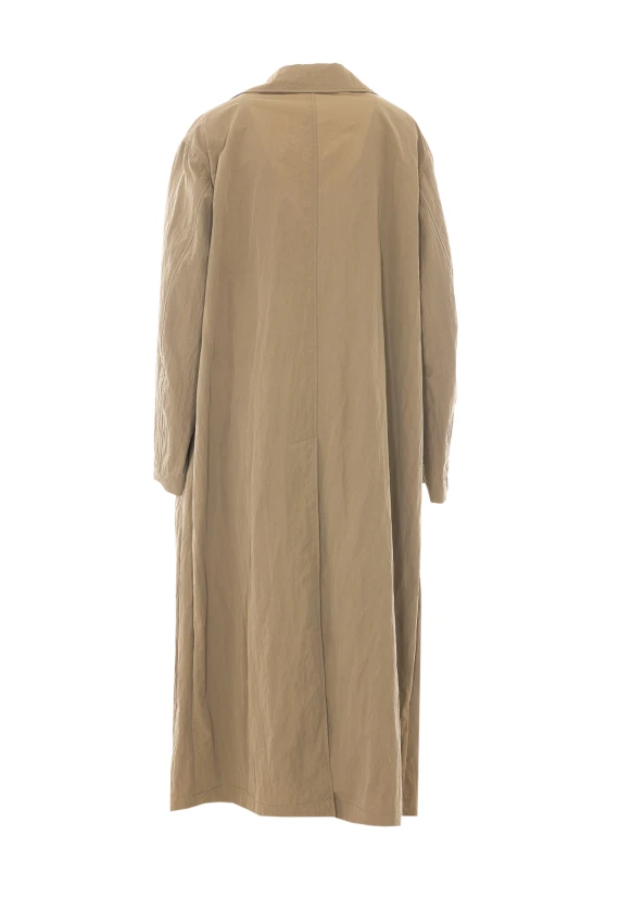 Beige matte washed nylon trench coat Gucci