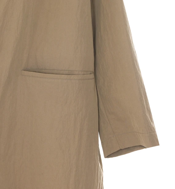 Beige matte washed nylon trench coat Gucci